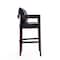 Manhattan Comfort Ritz Barstool in Black and Dark Walnut, PK3 3-BS013-BK - alternate 2